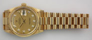 Rolex Oyster Perpetual Day-Date With Champagne Diamond-Set Dial