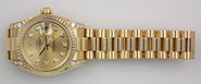 Ladies Rolex Oyster Perpetual DateJust 18K 18ct Diamond Dial Shoulders 179238