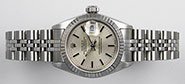 Ladies Rolex Oyster Perpetual DateJust Silver Metallic Dial 69174