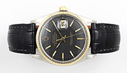 Rolex Oyster Perpetual DateJust 36mm 18K/SS 1601 Black Dial height=