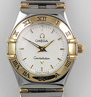 Ladies Omega Constellation 18K/SS - White Dial