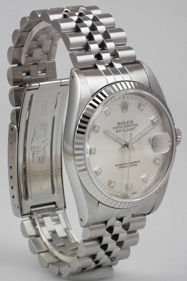 Rolex 1990 Pre-owned Oyster Perpetual Datejust 35mm - Silver