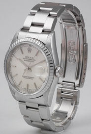 Rolex Oyster Perpetual DateJust With Silver Dial & Oyster Bracelet