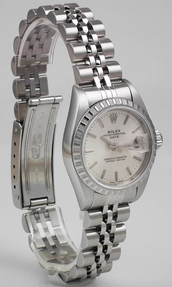 Ladies Rolex Oyster Perpetual Date Silver Dial 2000 