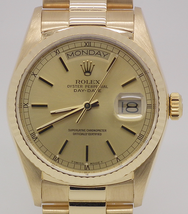 rolex oyster perpetual day date superlative chronometer officially certified t swiss made t