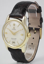 Omega 14ct Yellow Gold Seamaster Calendar - White Dial