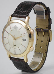 Gents Jaeger LeCoultre Memovox 18K Gold Auto Date With 2Tone Dial