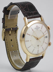 Gents Jaeger LeCoultre Memovox 18K Gold Auto Date With 2Tone Dial