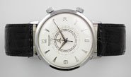 Gents Jaeger LeCoultre Memovox World TIme Stainless Steel With White Dial