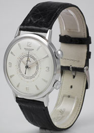 Gents Jaeger LeCoultre Memovox World TIme Stainless Steel With White Dial