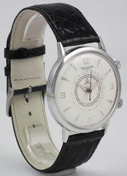 Gents Jaeger LeCoultre Memovox World TIme Stainless Steel With White Dial