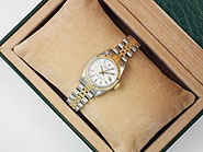 Ladies Rolex Oyster Perpetual DateJust 18K SS - White Dial 69173