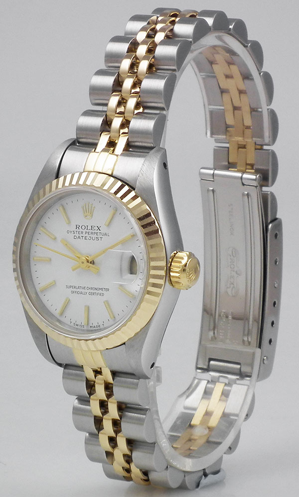 womens rolex white face