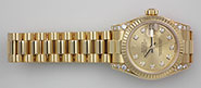 Ladies Rolex Oyster Perpetual DateJust 18K 18ct Diamond Dial Shoulders 179238