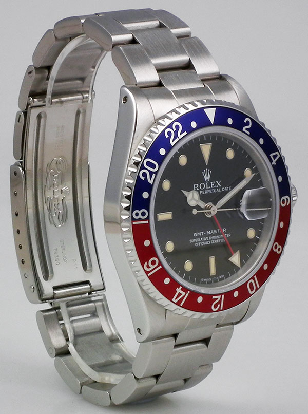 rolex oyster perpetual date red and blue