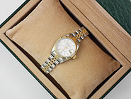 Ladies Rolex DateJust 18K/SS With White Dial 69173