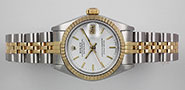 Ladies Rolex DateJust 18K/SS With White Dial 69173