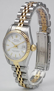 Ladies Rolex DateJust 18K/SS With White Dial 69173