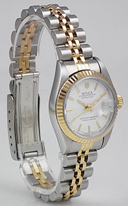 Ladies Rolex DateJust 18K/SS With White Dial 69173