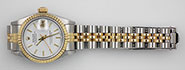 Ladies Rolex DateJust 18K/SS With White Dial 69173