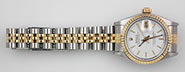 Ladies Rolex DateJust 18K/SS With White Dial 69173