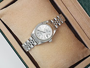 Ladies Rolex Oyster Perpetual DateJust Silver Dial 69174