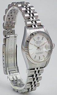 Ladies Rolex Oyster Perpetual DateJust Silver Dial 69174