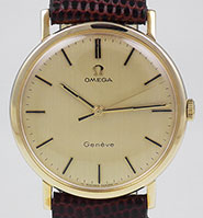 Omega 9ct 9K Geneve Original Champagne Dial