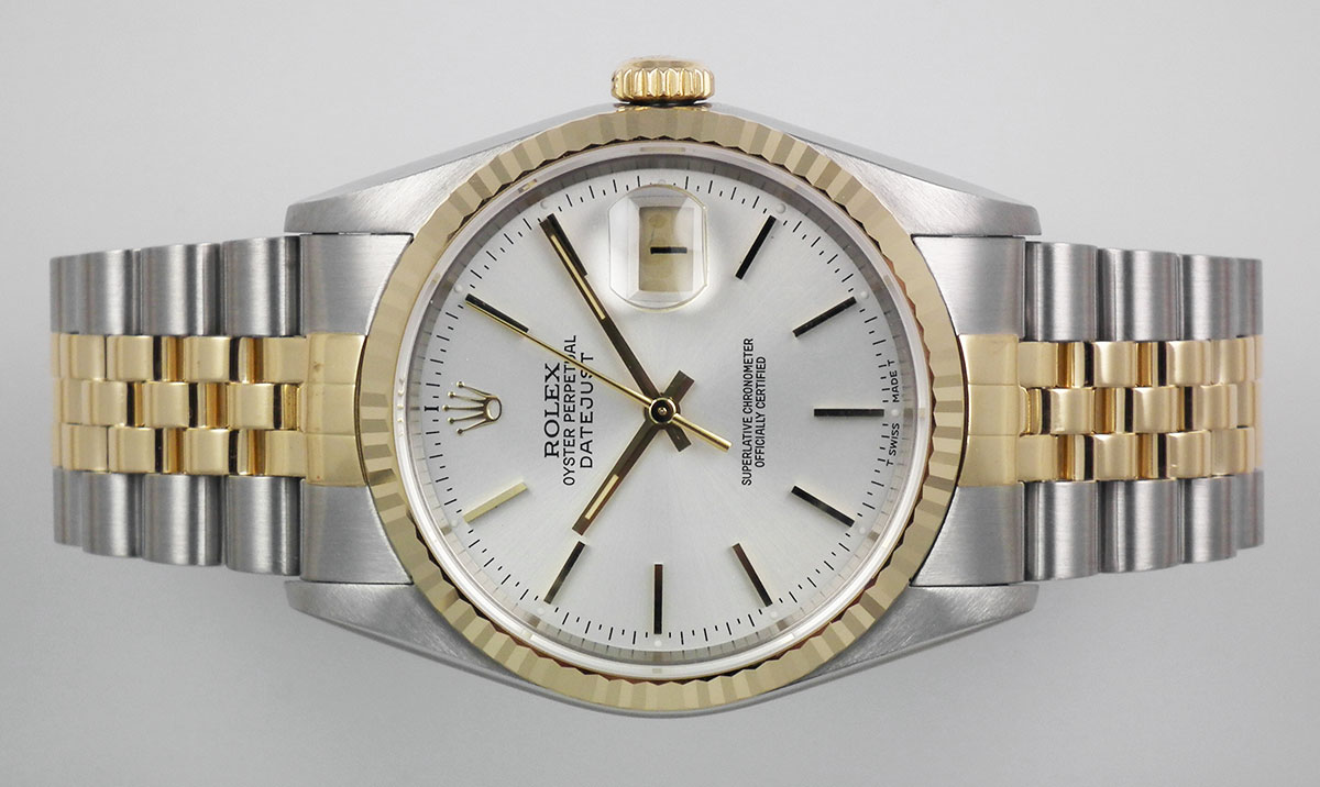 rolex oyster perpetual datejust silber