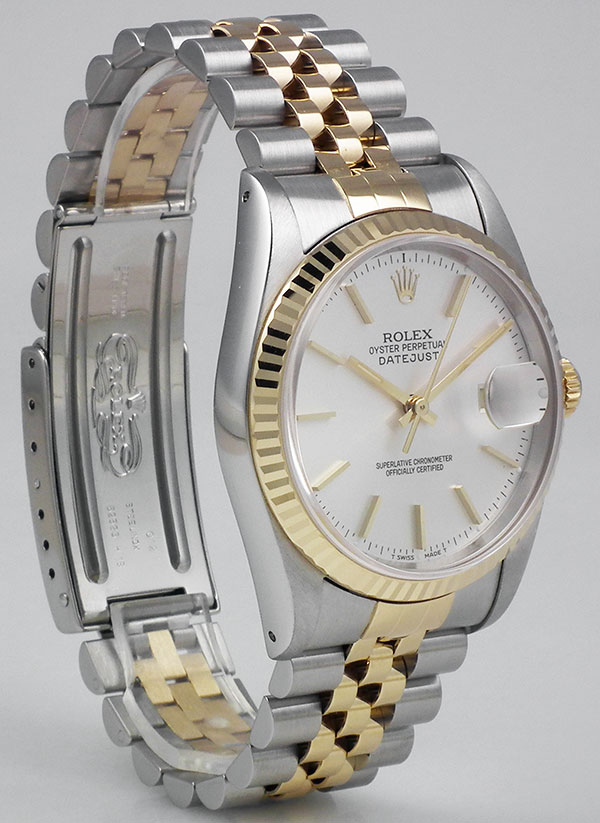 rolex oyster perpetual datejust silber