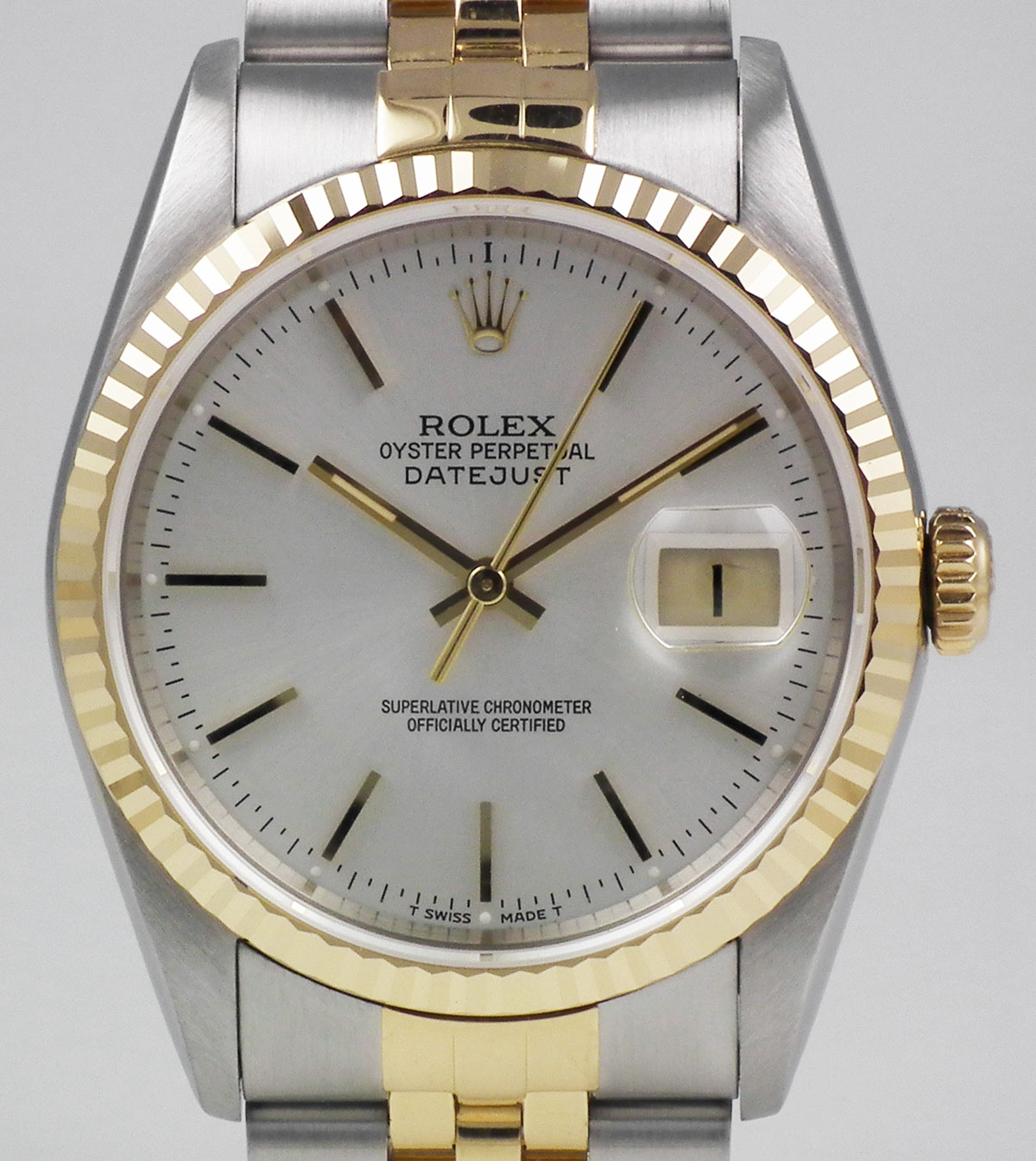 rolex oyster perpetual datejust silber
