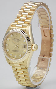 Ladies Rolex Oyster Perpetual DateJust 18K 18ct Diamond Dial 69178