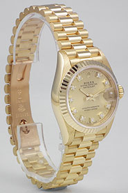 Ladies Rolex Oyster Perpetual DateJust 18K 18ct Diamond Dial 69178