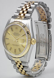 Rolex Oyster Perpetual DateJust Champagne Dial 16233