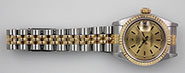 Ladies Rolex DateJust 18K/SS Champagne Dial 69173