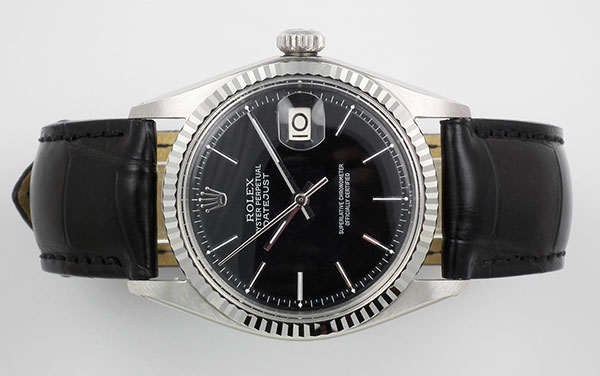 rolex oyster perpetual black strap