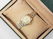 Ladies Rolex Oyster Perpetual DateJust Champagne Linen Dial 69173