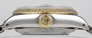 Ladies Rolex Oyster Perpetual DateJust Champagne Linen Dial 69173