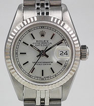 Ladies Rolex DateJust With Silver Dial 69174