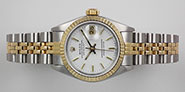 Ladies Rolex DateJust 18K/SS With White Dial 69173