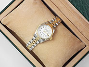 Ladies Rolex Oyster Perpetual DateJust White Roman Numeral Dial 69173