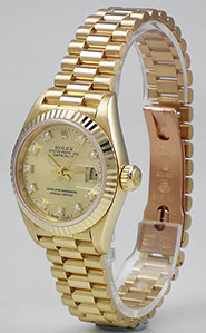 Ladies Rolex Oyster Perpetual DateJust 18K 18ct Diamond Dial 69178