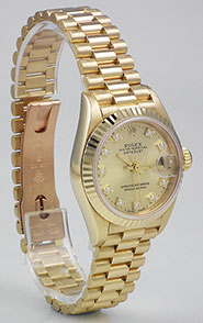 Ladies Rolex Oyster Perpetual DateJust 18K 18ct Diamond Dial 69178