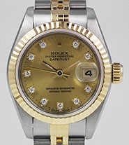 Ladies Rolex Oyster Perpetual DateJust 69173 - Diamond Dial