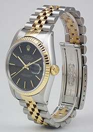 Rolex Oyster Perpetual DateJust Black Dial 16233