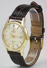 Omega 18ct 18K Constellation Original Silver Pie Pan Dial