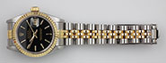 Ladies Rolex Oyster Perpetual DateJust Champagne Linen Dial 69173