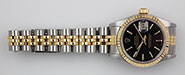 Ladies Rolex Oyster Perpetual DateJust Champagne Linen Dial 69173