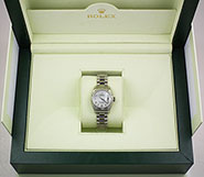 Ladies Rolex Oyster Perpetual DateJust 18K 18ct White Gold MOP Dial 179179