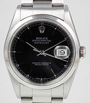 Rolex Oyster Perpetual DateJust 16200 - Black Dial